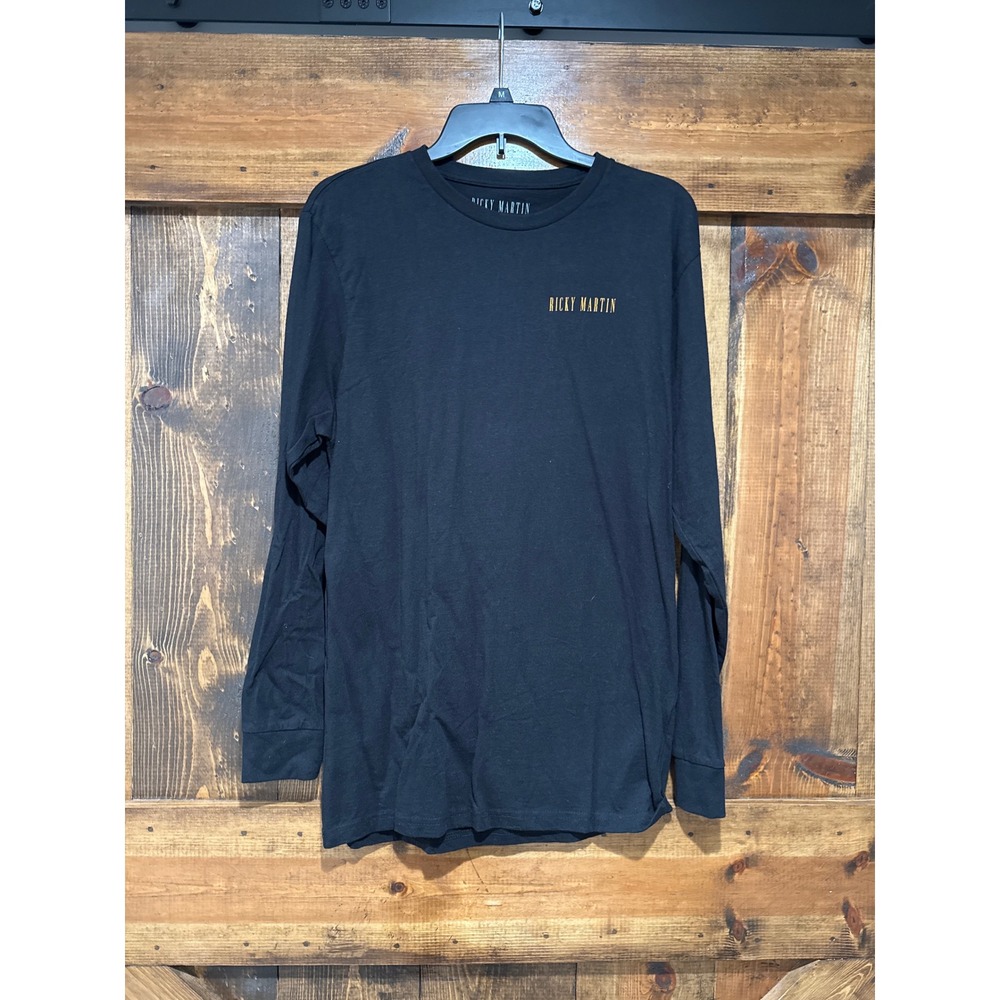 Ricky Martin Official Concert Merchandise Long Sleeve Graphic‎ T-Shirt Black Med